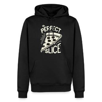 Drôle d’amateur de pizza, amateur de pizza - Sweat à capuche Premium bio Homme - noir - Devant - Nico (187cm)