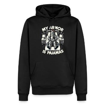 Ritterritter Mittelalterliche Renaissance-rüstung - Männer Premium Bio Hoodie - Schwarz - Vorne - Nico (187cm)