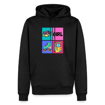 90er Mädchen 1990er Mode 90er Mottoparty Neunziger T-S - Männer Premium Bio Hoodie - Schwarz - Vorne - Nico (187cm)