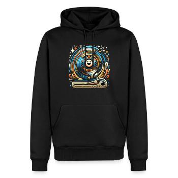 Schallplatten Lp Sammler Schallplattenliebhaber - Männer Premium Bio Hoodie - Schwarz - Vorne - Nico (187cm)