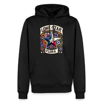 Texas Fleurs sauvages Saison Champs Fleurs Texas - Sweat à capuche Premium bio Homme - noir - Devant - Nico (187cm)
