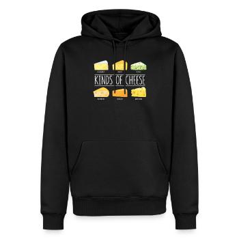 Kinds Of Cheese Käserei Käse Liebhaber Käse Snack - Männer Premium Bio Hoodie - Schwarz - Vorne - Nico (187cm)