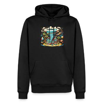 Meteorologie-kindertornado-sturm, Der Sturm-fan - Männer Premium Bio Hoodie - Schwarz - Vorne - Nico (187cm)