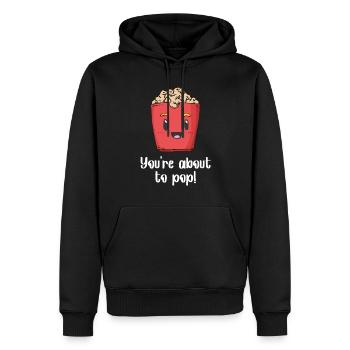Lustiges Popcorn Geschenk You're About To Pop - Männer Premium Bio Hoodie - Schwarz - Vorne - Nico (187cm)