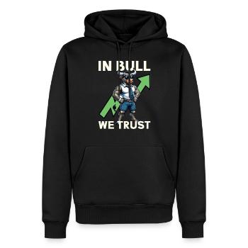 Traders d’actions, Traders Forex, Trading d’investisseurs - Sweat à capuche Premium bio Homme - noir - Devant - Nico (187cm)