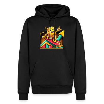 Trader d’or Forex Trader XAUUSD Trader - Sweat à capuche Premium bio Homme - noir - Devant - Nico (187cm)