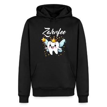 Fée des dents Dent Assistante dentaire Dentiste Drôle - Sweat à capuche Premium bio Homme - noir - Devant - Nico (187cm)