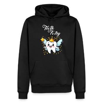 Fée des dents Angleterre Amérique Dents de lait pépinière - Sweat à capuche Premium bio Homme - noir - Devant - Nico (187cm)
