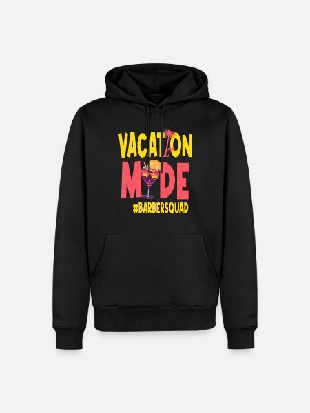 Barber Vacation Vacy Mode Barbersquad - Men’s Premium Organic Hoodie - black