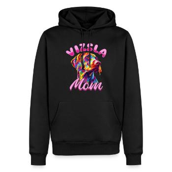 Hungarian Magyar Vizsla Dog Breed Vizsla Mom - Men’s Premium Organic Hoodie - black - Front - Nico (187cm)