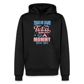Touchdown Or Tutus Mommy Babyparty Gender Reveal - Männer Premium Bio Hoodie - Schwarz - Vorne - Nico (187cm)