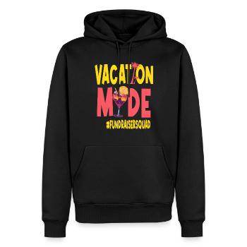 Spendenaktion Urlaub Vacy Mode Fundraisersquad - Männer Premium Bio Hoodie - Schwarz - Vorne - Nico (187cm)