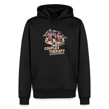 Lustiger Quad Spruch Paartherapie UTV Offroad Paar - Männer Premium Bio Hoodie - Schwarz - Vorne - Nico (187cm)