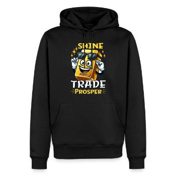 Trader d'or Trader Forex Trader XAUUSD - Sweat à capuche Premium bio Homme - noir - Devant - Nico (187cm)