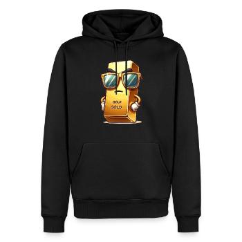 Trader d'or Trader Forex Trader XAUUSD - Sweat à capuche Premium bio Homme - noir - Devant - Nico (187cm)