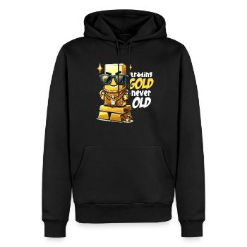 Trader d'or Trader Forex Trader XAUUSD - Sweat à capuche Premium bio Homme - noir - Devant - Nico (187cm)