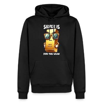 Trader d’or Forex Trader XAUUSD Trader - Sweat à capuche Premium bio Homme - noir - Devant - Nico (187cm)