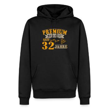 32. Geburtstag Premium 32 Jahre Vintage 1992 - Männer Premium Bio Hoodie - Schwarz - Vorne - Nico (187cm)