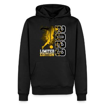 2023 Geburtsjahr Geburtstag Fußball - Männer Premium Bio Hoodie - Schwarz - Vorne - Nico (187cm)