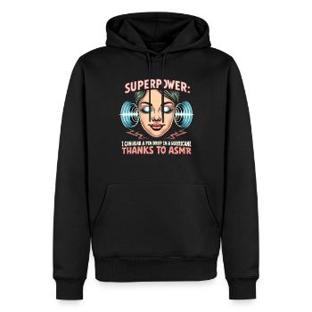 Asmr Whispering Asmr Enthusiast Mindfulness - Männer Premium Bio Hoodie - Schwarz - Vorne - Nico (187cm)