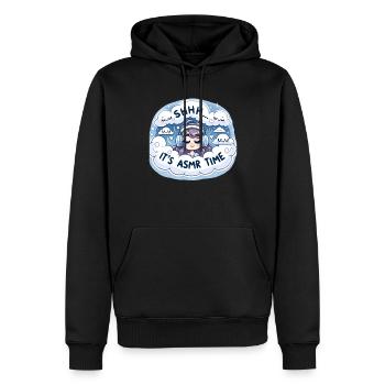 Asmr Whispering Asmr Enthusiast Mindfulness - Männer Premium Bio Hoodie - Schwarz - Vorne - Nico (187cm)