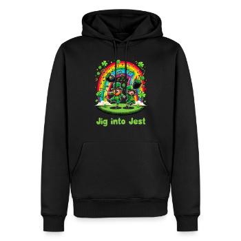 Danse irlandaise Tenue d'Irlande Musique irlandaise - Sweat à capuche Premium bio Homme - noir - Devant - Nico (187cm)