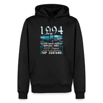 30. Geburtstag Mann Oldtimer Jahrgang 1994 - Männer Premium Bio Hoodie - Schwarz - Vorne - Nico (187cm)