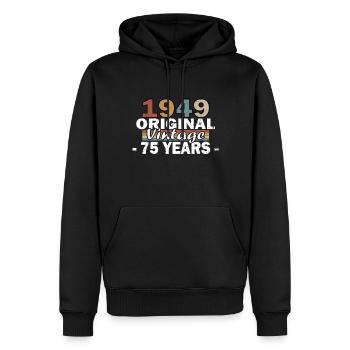 1949 Birthday Born in 1949 Vintage Retro - Men’s Premium Organic Hoodie - black - Front - Nico (187cm)