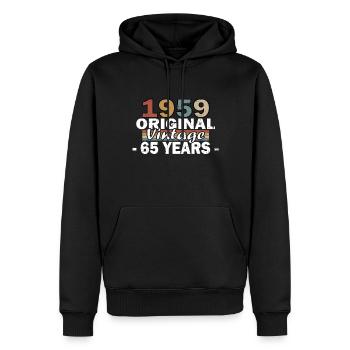 1959 Vintage Geburtstagsgeschenk 1959 Retro - Männer Premium Bio Hoodie - Schwarz - Vorne - Nico (187cm)