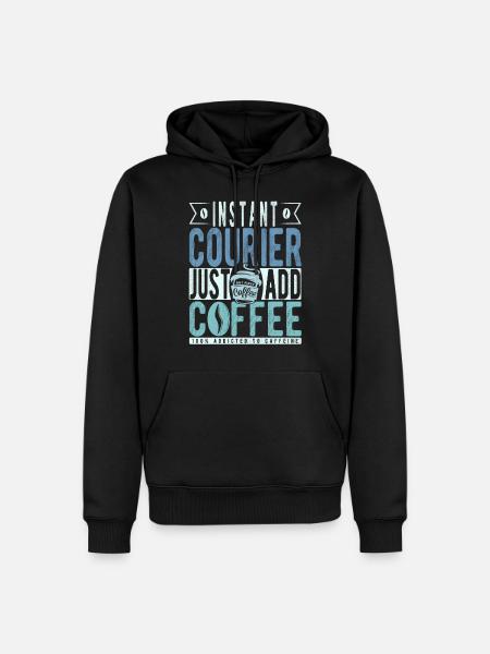 Instant Courier Just Add Coffee - Men’s Premium Organic Hoodie - black