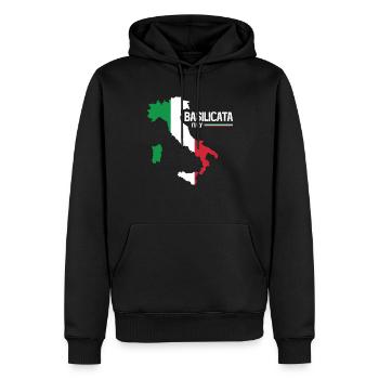 Basilicata Italy Landkarte Regionen Italien - Männer Premium Bio Hoodie - Schwarz - Vorne - Nico (187cm)