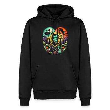 Edgar Allan Poe Fan, Klassische Literatur, - Männer Premium Bio Hoodie - Schwarz - Vorne - Nico (187cm)