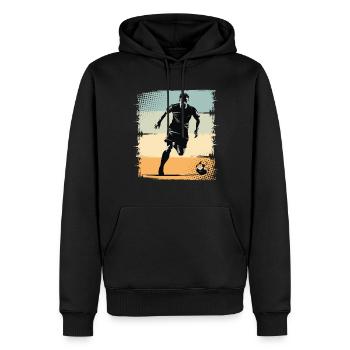 Football Joueurs de football - Sweat à capuche Premium bio Homme - noir - Devant - Nico (187cm)
