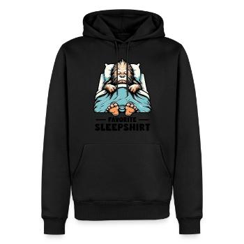 Bigfoot Favorite Sleepshirt - Männer Premium Bio Hoodie - Schwarz - Vorne - Nico (187cm)