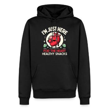 Gesunder Herzschlag Februar-herzbewusstsein - Männer Premium Bio Hoodie - Schwarz - Vorne - Nico (187cm)