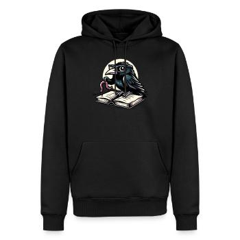 Edgar Allan Poe Fan, Klassische Literatur, - Männer Premium Bio Hoodie - Schwarz - Vorne - Nico (187cm)