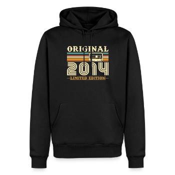 Original 2014 Jahrgang Geburtstag Geschenk - Männer Premium Bio Hoodie - Schwarz - Vorne - Nico (187cm)