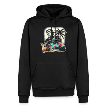 Edgar Allan Poe Fan, Klassische Literatur, - Männer Premium Bio Hoodie - Schwarz - Vorne - Nico (187cm)