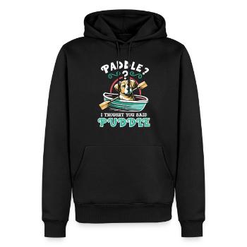 Canotage Papa Capitaine de bateau Ponton Marin Croisière - Sweat à capuche Premium bio Homme - noir - Devant - Nico (187cm)