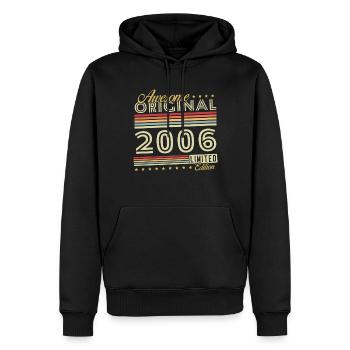 Original 2006 Jahrgang Geburtstag Geschenk - Männer Premium Bio Hoodie - Schwarz - Vorne - Nico (187cm)