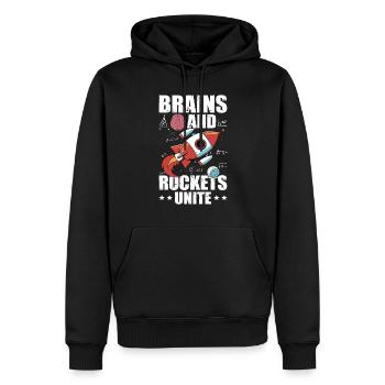Ingénieur aérospatial Calcul Math Science - Sweat à capuche Premium bio Homme - noir - Devant - Nico (187cm)