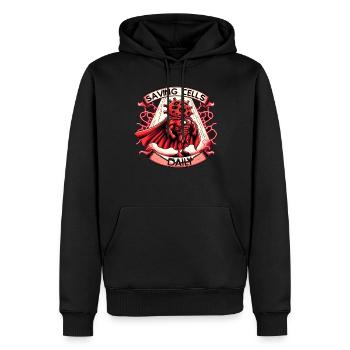 Thérapie par la lumière rouge Thérapie au laser de faible intensité pour le - Sweat à capuche Premium bio Homme - noir - Devant - Nico (187cm)