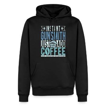 Instant-Büchsenmacher einfach Kaffee hinzufügen - Männer Premium Bio Hoodie - Schwarz - Vorne - Nico (187cm)