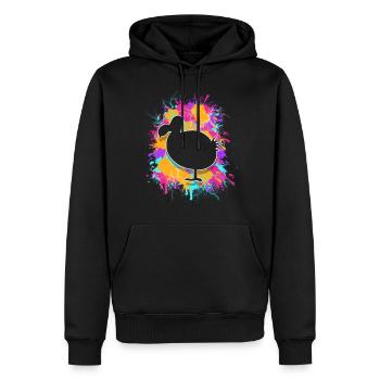 Dodo - Sweat à capuche Premium bio Homme - noir - Devant - Nico (187cm)