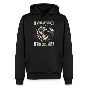 Bodybuilding Powerlifting Weightlifting Fitness - Männer Premium Bio Hoodie - Schwarz - Vorne - Nico (187cm)