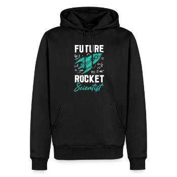 Rocket Scientist Future Mathematician Rackete - Sweat à capuche Premium bio Homme - noir - Devant - Nico (187cm)
