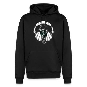 Gift for book lovers with - Men’s Premium Organic Hoodie - black - Front - Nico (187cm)