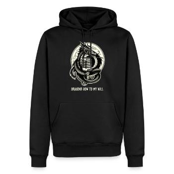 Cadeau pour les amoureux des livres avec - Sweat à capuche Premium bio Homme - noir - Devant - Nico (187cm)