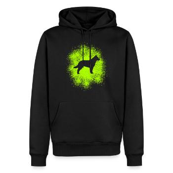 Berger allemand – Compagnon fidèle - Sweat à capuche Premium bio Homme - noir - Devant - Nico (187cm)
