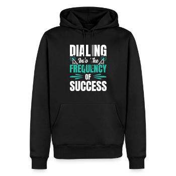Radio Moderator Frequenz Programmsprecher - Männer Premium Bio Hoodie - Schwarz - Vorne - Nico (187cm)